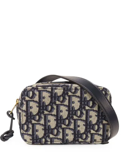 Pre-owned Dior Oblique Belt Bag In Blue