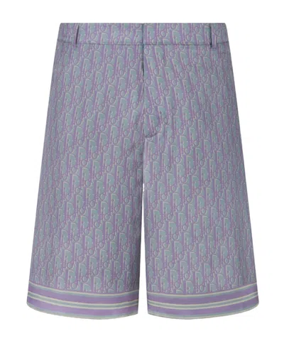Dior Oblique Bermuda Shorts In Gray