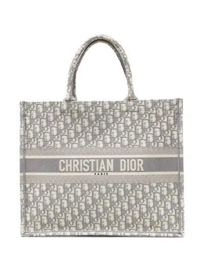 Pre-owned Dior Oblique Book Tote Tote Bag In Neutral