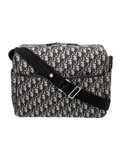 Pre-owned Dior Babies' Oblique Changing Bag W/ Tags In Blue/grey