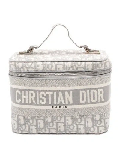 Pre-owned Dior Oblique Cosmetic Bags In Grey