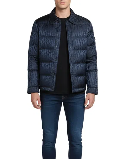 Pre-owned Dior Oblique Down Jacket In Blue