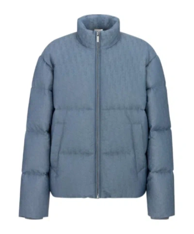 Dior Oblique Down Jacket In Blue