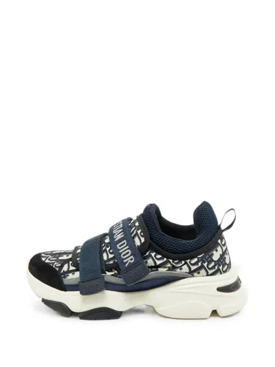 Pre-owned Dior Oblique D-wander Sneakers In Blue