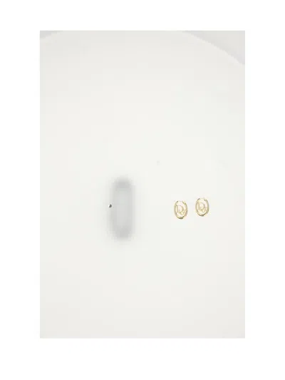 Dior Oblique Earrings In Gold