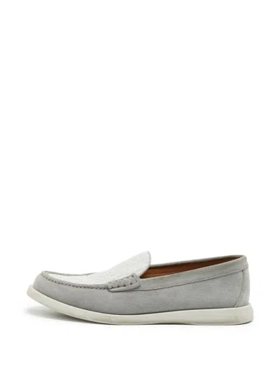 Pre-owned Dior Oblique Granville Loafers In Gray