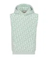 Dior Oblique Hooded Sleeveless Hoodie In Green