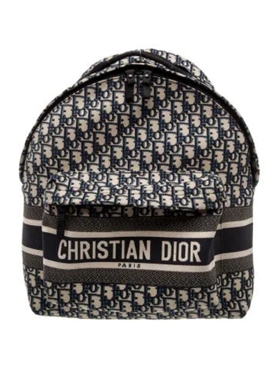 Pre-owned Dior Oblique Jacquard Backpack