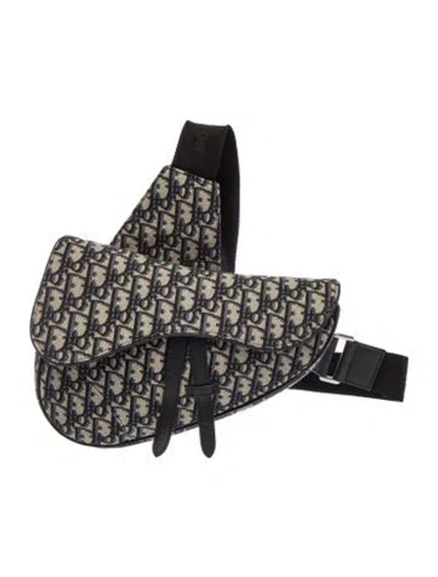 Pre-owned Dior Oblique Jacquard Backpack In Neutral