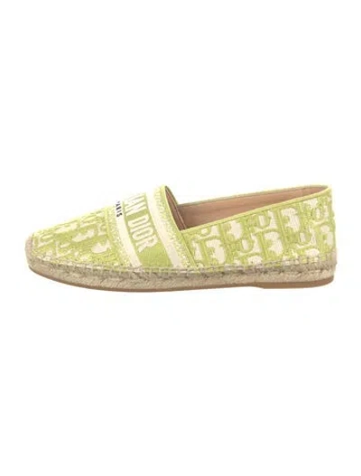 Pre-owned Dior Oblique Jacquard Canvas Espadrilles In Multi