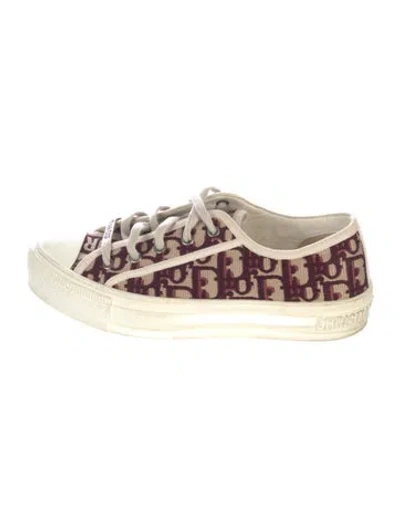 Pre-owned Dior Oblique Jacquard Canvas Sneakers In Neutral