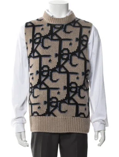 Pre-owned Dior Oblique Jacquard Cashmere Sweater Vest In Multi