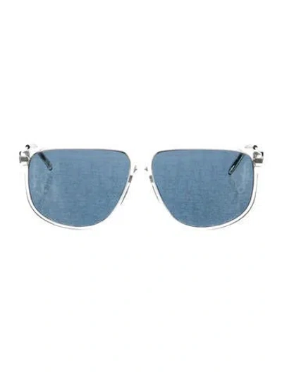 Pre-owned Dior Oblique Jacquard Oversize Sunglasses In Transparent