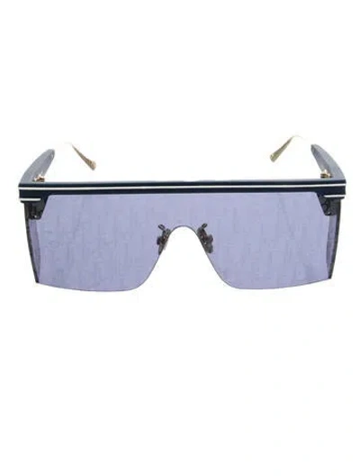 Pre-owned Dior Oblique Jacquard Shield Sunglasses In Blue
