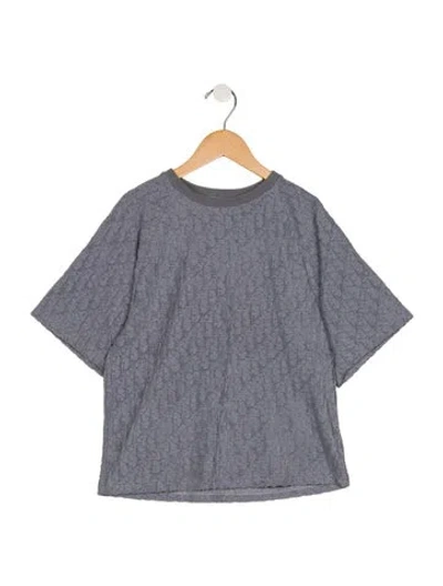 Pre-owned Dior Kids' Oblique Jacquard Shirt In Blue