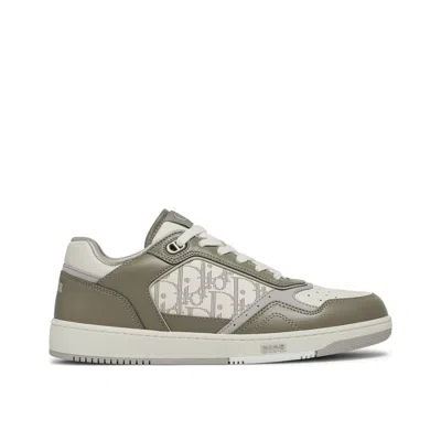 Dior Oblique Leather Sneakers Men In Green