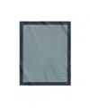 Dior Rectangular Scarf Long Cut Fringed Edges In Blue