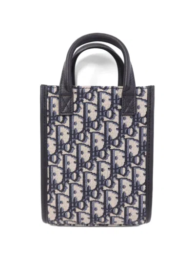 Pre-owned Dior Oblique Mini Bag In Blue