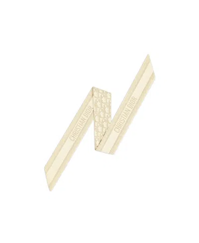 Dior Oblique Mitzah Scarf In Nude