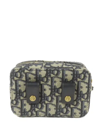 Pre-owned Dior Oblique Monogram Belt Bag In Blue