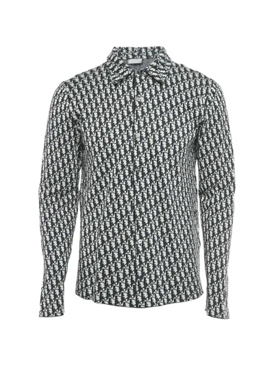Pre-owned Dior Oblique Motif Shirt In White