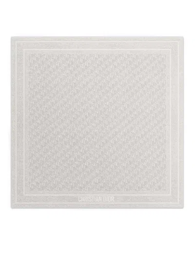 Dior Oblique Natte Shawl In White