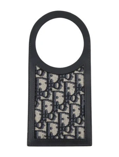 Pre-owned Dior Oblique 'please Do Not Disturb' Door Hanger In Black