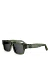 Dior Oblique Rectangle Sunglasses, 52mm In Green