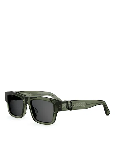 Dior Oblique Rectangle Sunglasses, 52mm In Green