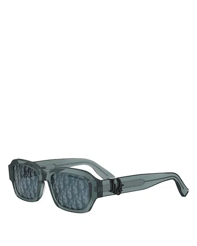 Dior Oblique S2i Rectangle Sunglasses, 52mm In Blue/blue