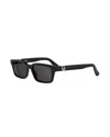 Dior Oblique Rectangular Sunglasses, 53mm In Black