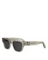 Dior Oblique S1i Square Sunglasses, 53mm In Beige/smoke