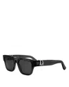 Dior Oblique S1i Square Sunglasses, 53mm In Black/gray Solid