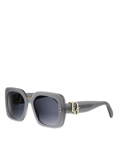 Dior Oblique S1i Acetate Square Sunglasses In Gray