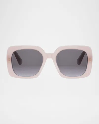 Dior Oblique S1i Square Sunglasses In Pink