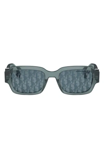 Dior ' Oblique S2i 52mm Rectangular Sunglasses In Blue