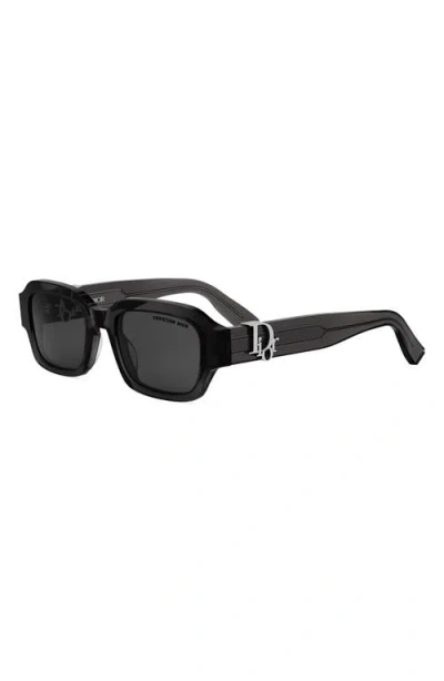 Dior ' Oblique S2i 52mm Rectangular Sunglasses In Gray