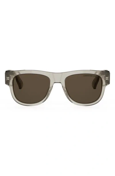 Dior Oblique S3i 53mm Mirrored Geometric Sunglasses In Neutral