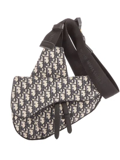 Pre-owned Dior Oblique Saddle Cross Body Bag In Brown