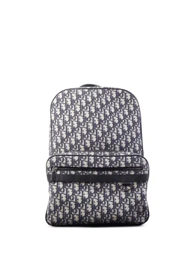 Pre-owned Dior Oblique Safari Backpack In Blue