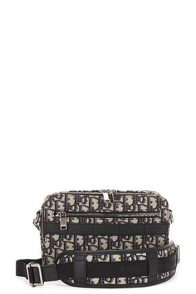 Dior Oblique Safari Shoulder Bag In Black