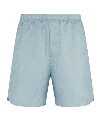 Dior Oblique Shorts In Blue