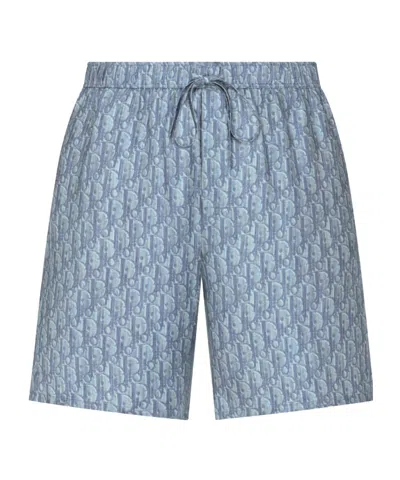 Dior Oblique Shorts In Blue
