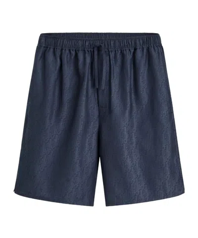 Dior Oblique Shorts In Blue