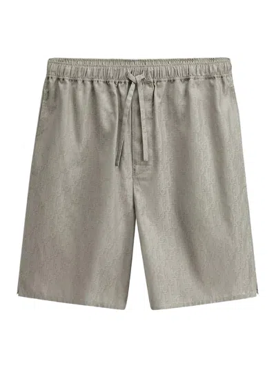 Dior Oblique Shorts In Brown
