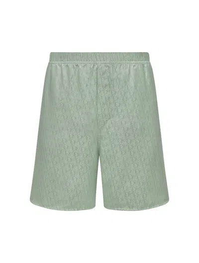 Dior Oblique Shorts In Green