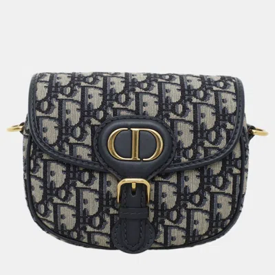 Pre-owned Dior Oblique Small Bobby Bag In Blue