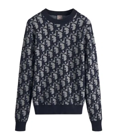 Dior Oblique Sweater In Blue