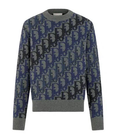Dior Oblique Sweater In Blue