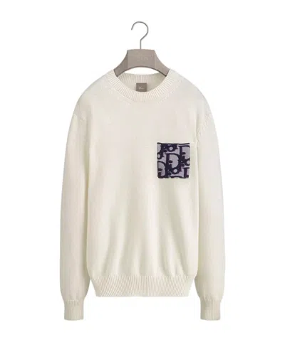 Dior Oblique Sweater, Regular Fit In White